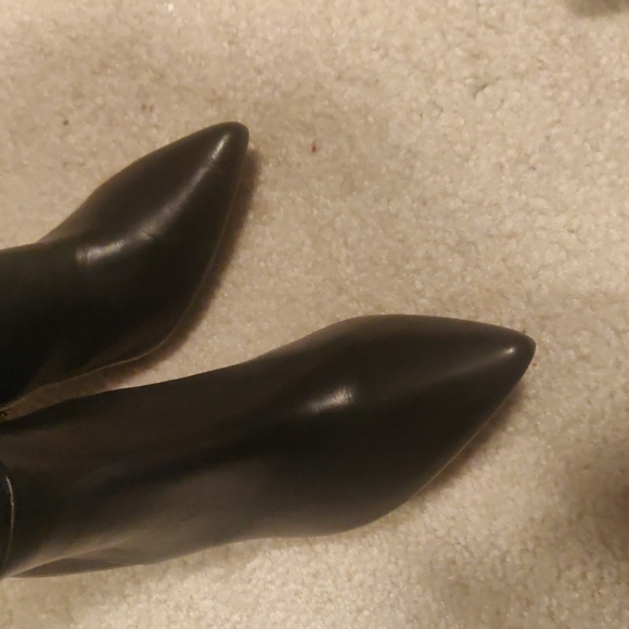 New. Women's Calvin Klein Glydia Cow-Silk Knee High Black Leather Boots sz 7.5 - Picture 3 of 16